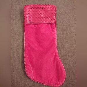 Pink Sequin Christmas Stocking